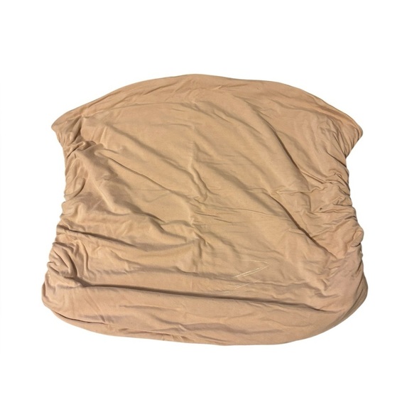 A New Day Tan Cream Nude Stretchy Tube Top - Ruched - Stays Up - Size XL - Picture 2 of 4